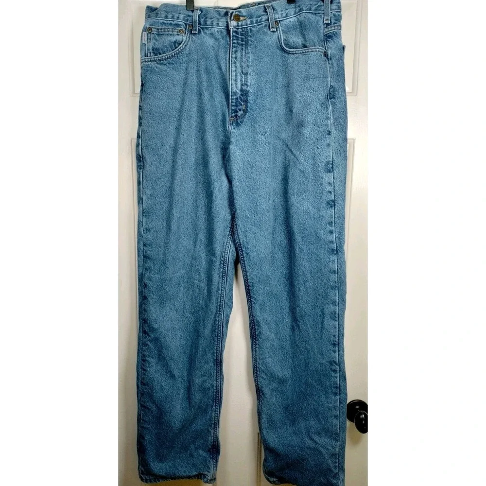 Carhartt B172 DST Flannel Lined Jeans Men's Tag 36x36 Measured 35x34